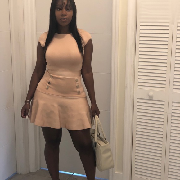 Elisabetta Franchi Blush Bandage Skater Dress - Picture 3 of 6